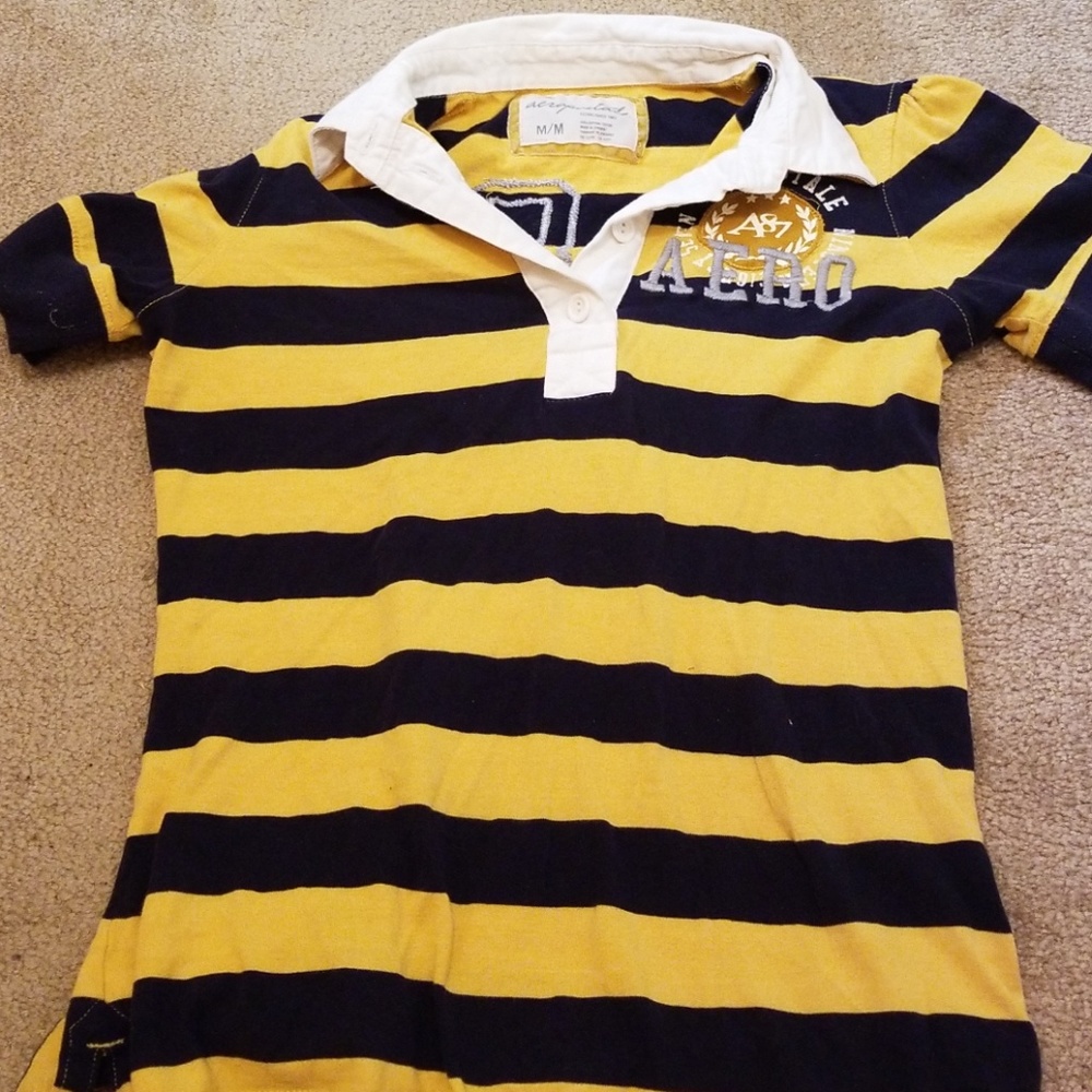 Aeropostale striped collared shirt